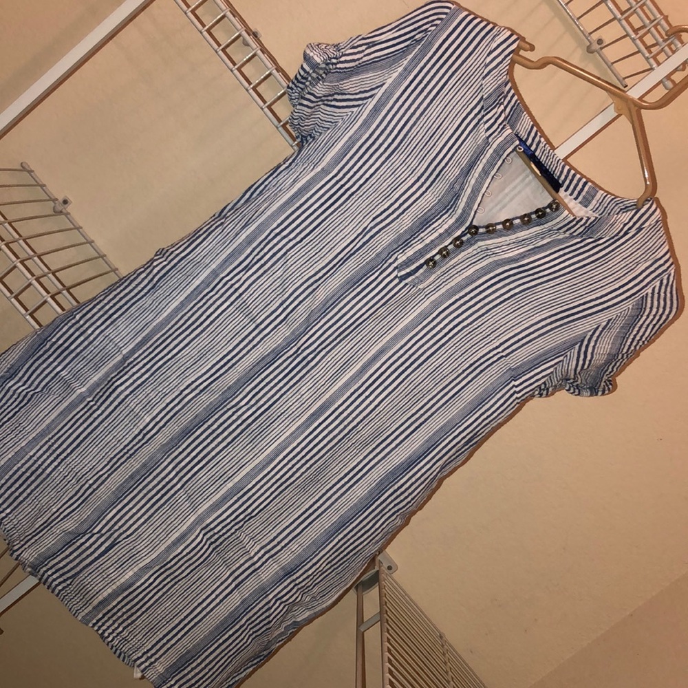 Blue and White stripped dress